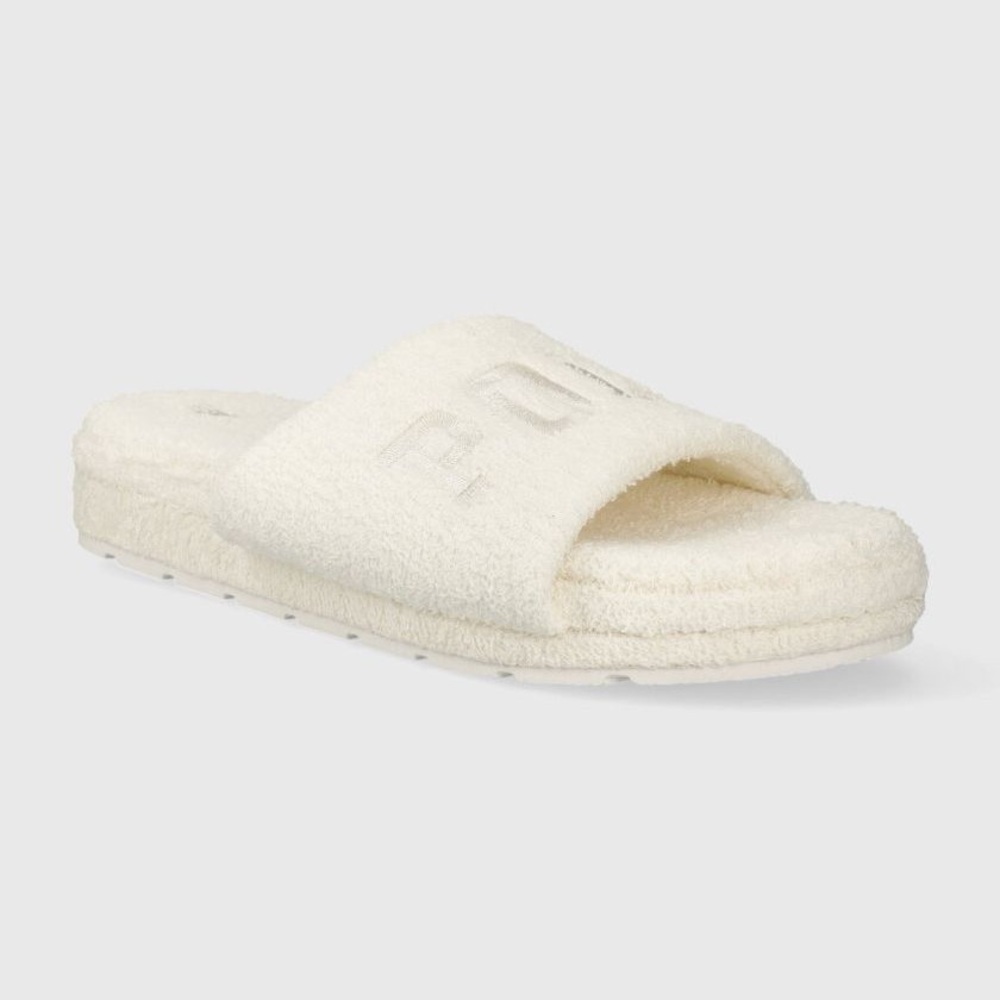Polo Ralph Lauren Cream Teddy Robin Platform Slippers